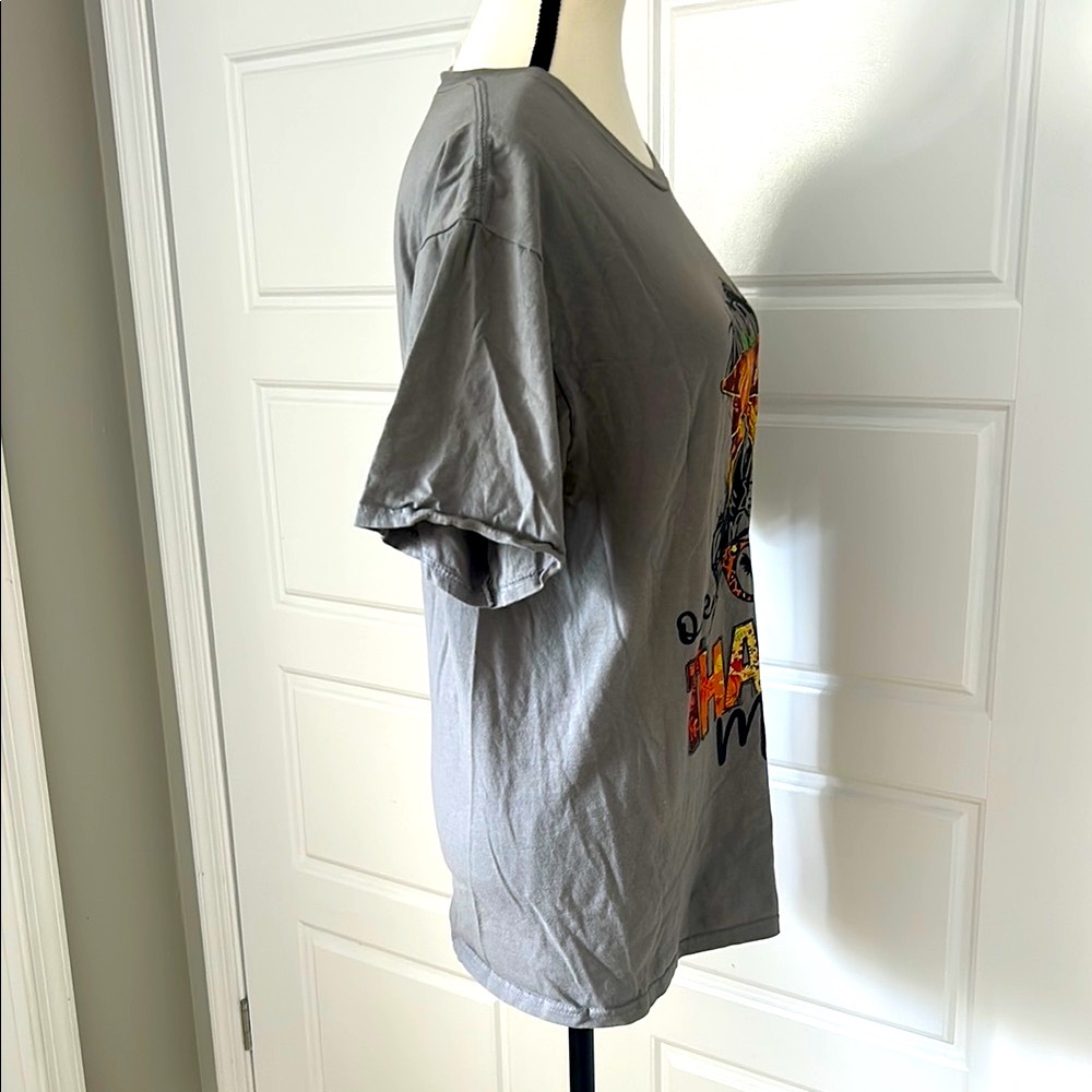 One Thankful Mama Graphic Gray Orange Relaxed Tee Thanksgiving - Picture 6 of 10